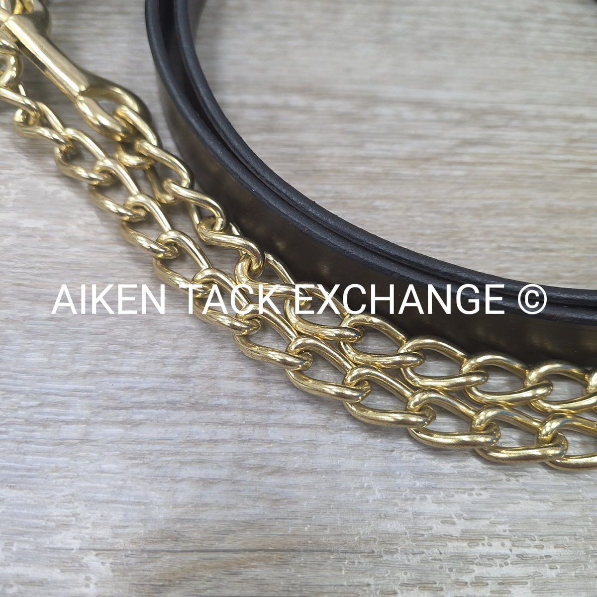 Dover Saddlery Suffolk Leather Lead with Chain