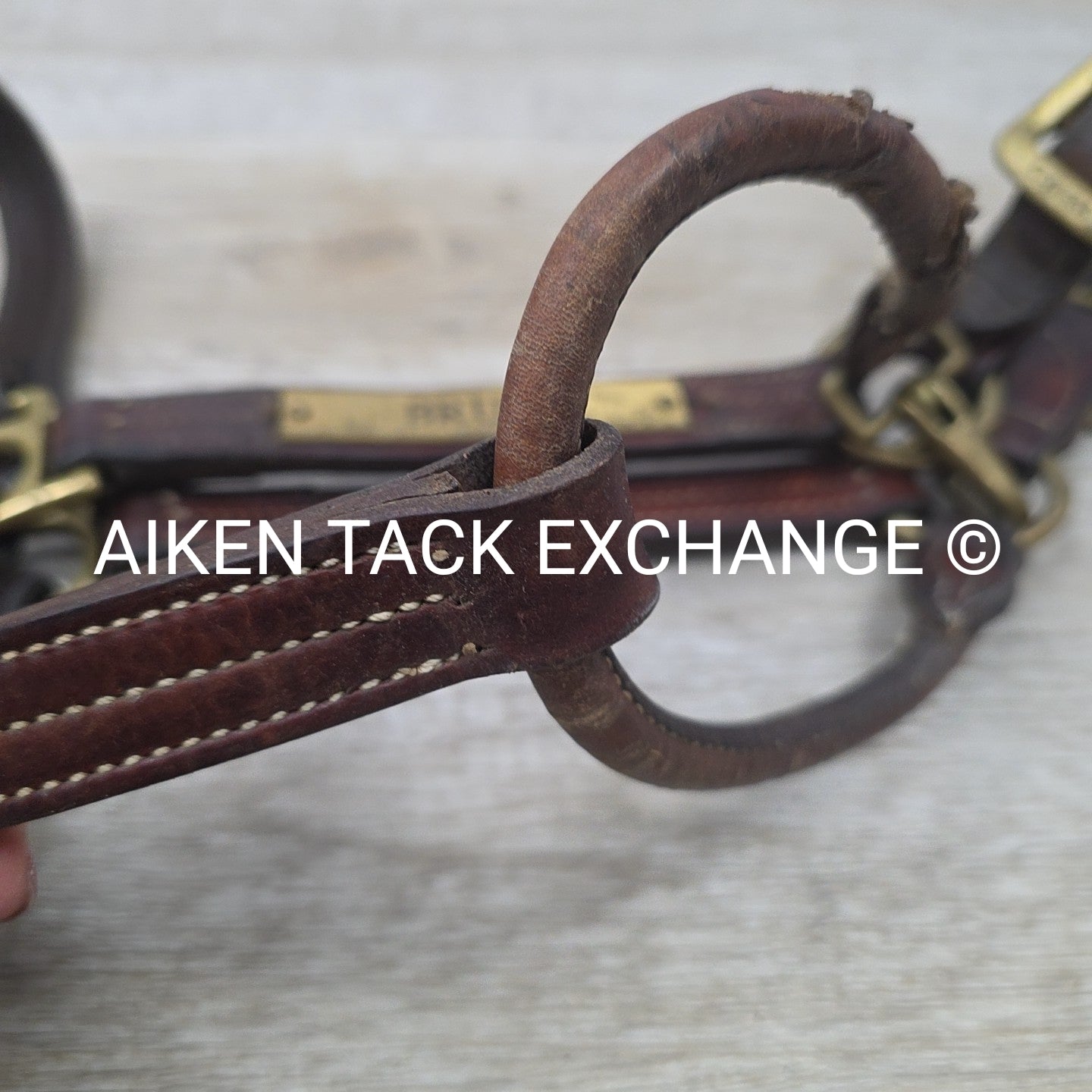 Walsh Triple Stitched Leather Halter, Has Name Plate, Size Cob