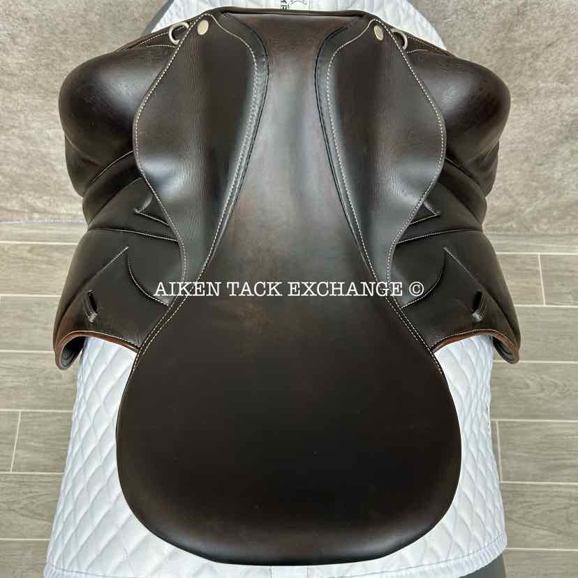 2005 Devoucoux Makila Monoflap Dressage Saddle, 18" Seat, 3A Flap, Medium/Medium Wide Tree, Foam Panels