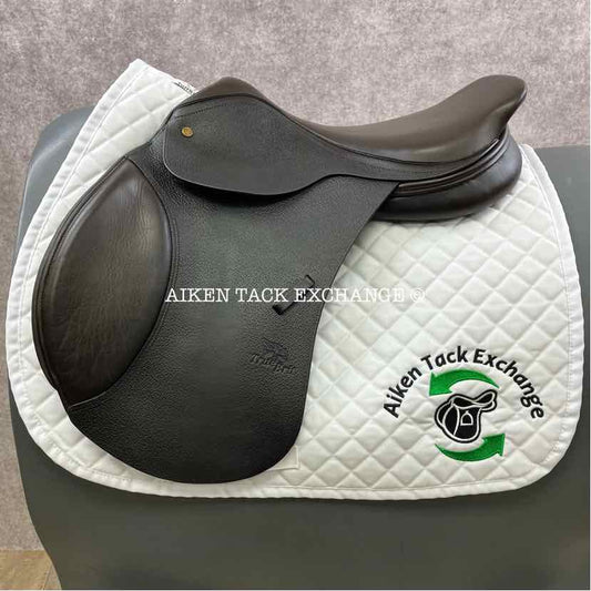 True Brit All Purpose Jump Saddle, 17" Seat, Medium Tree, Foam Panels