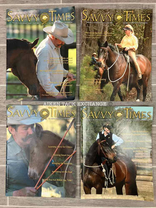Parelli Savvy Times Magazines: April, July, October 2004, & July 2005