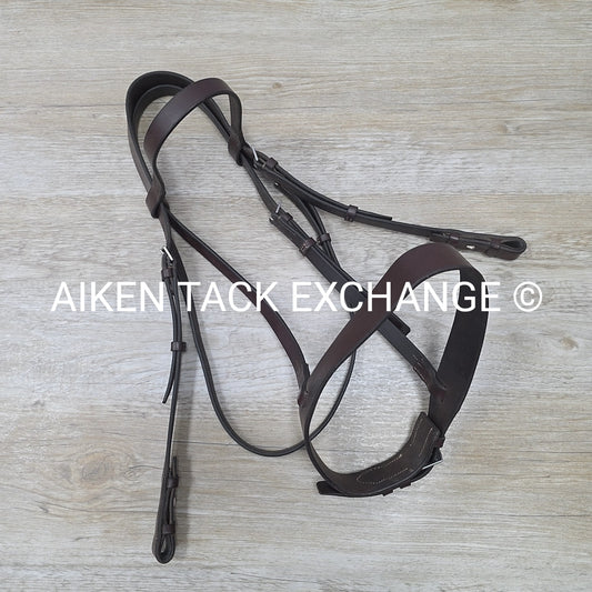 Horse Country Flat Hunt Bridle, No Reins, Brown, Size Full