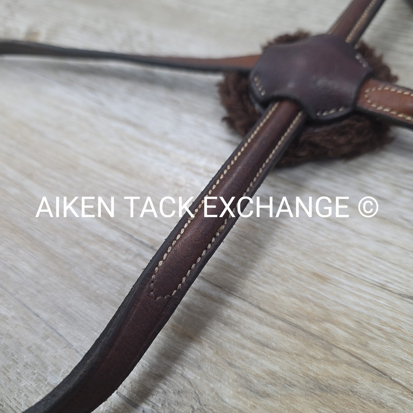 Bobby's English Tack Figure 8 Noseband, Brown, Size Full