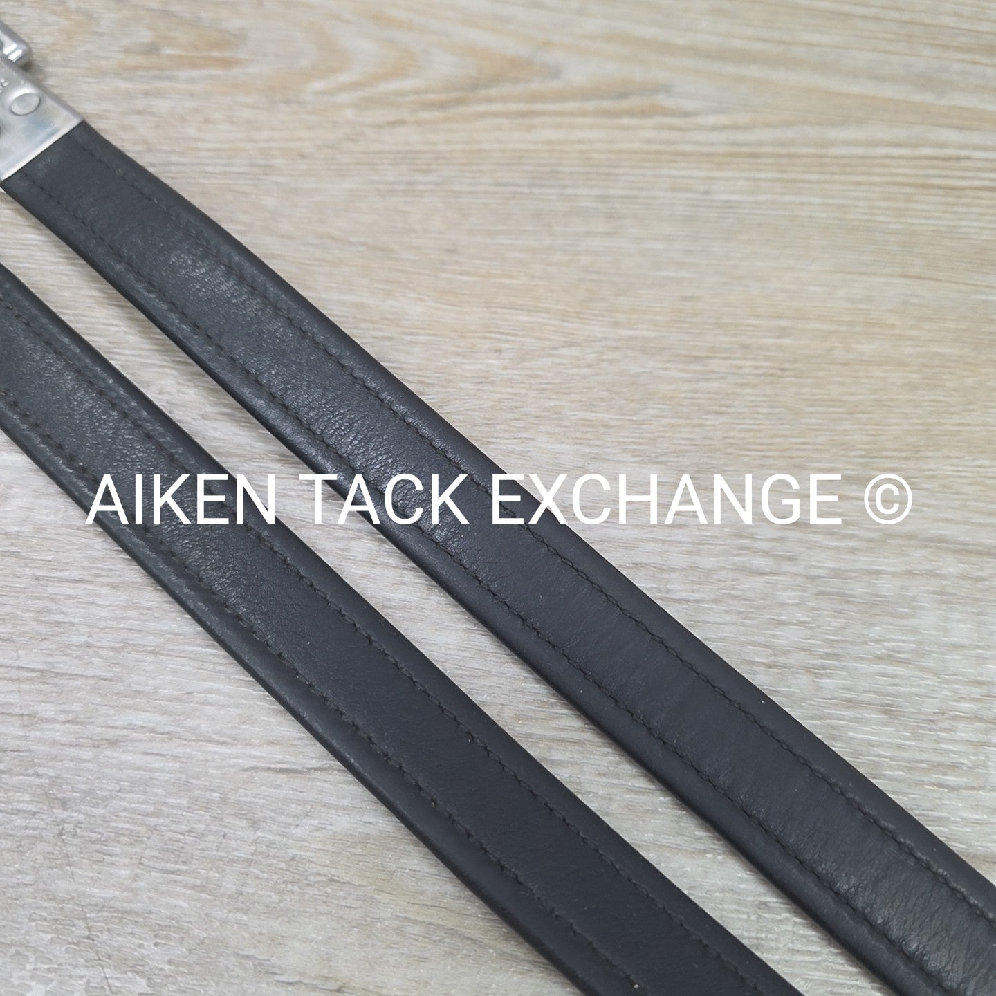 Prestige Nylon Lined Stirrup Leathers, Black, 160cm  / 63"