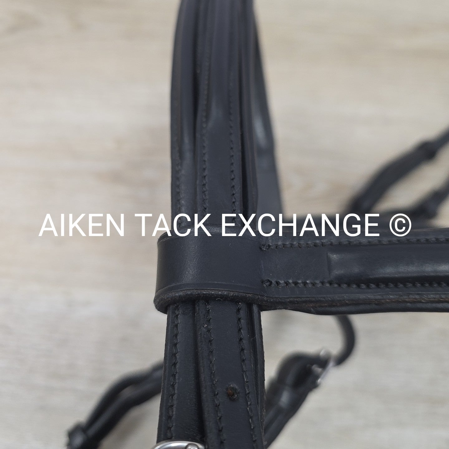 Panna Cavallo Double Weymouth Bridle with Both Reins, Black, Size Full