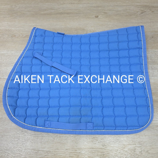 Horze All Purpose Saddle Pad, Blue/Silver, Size Full