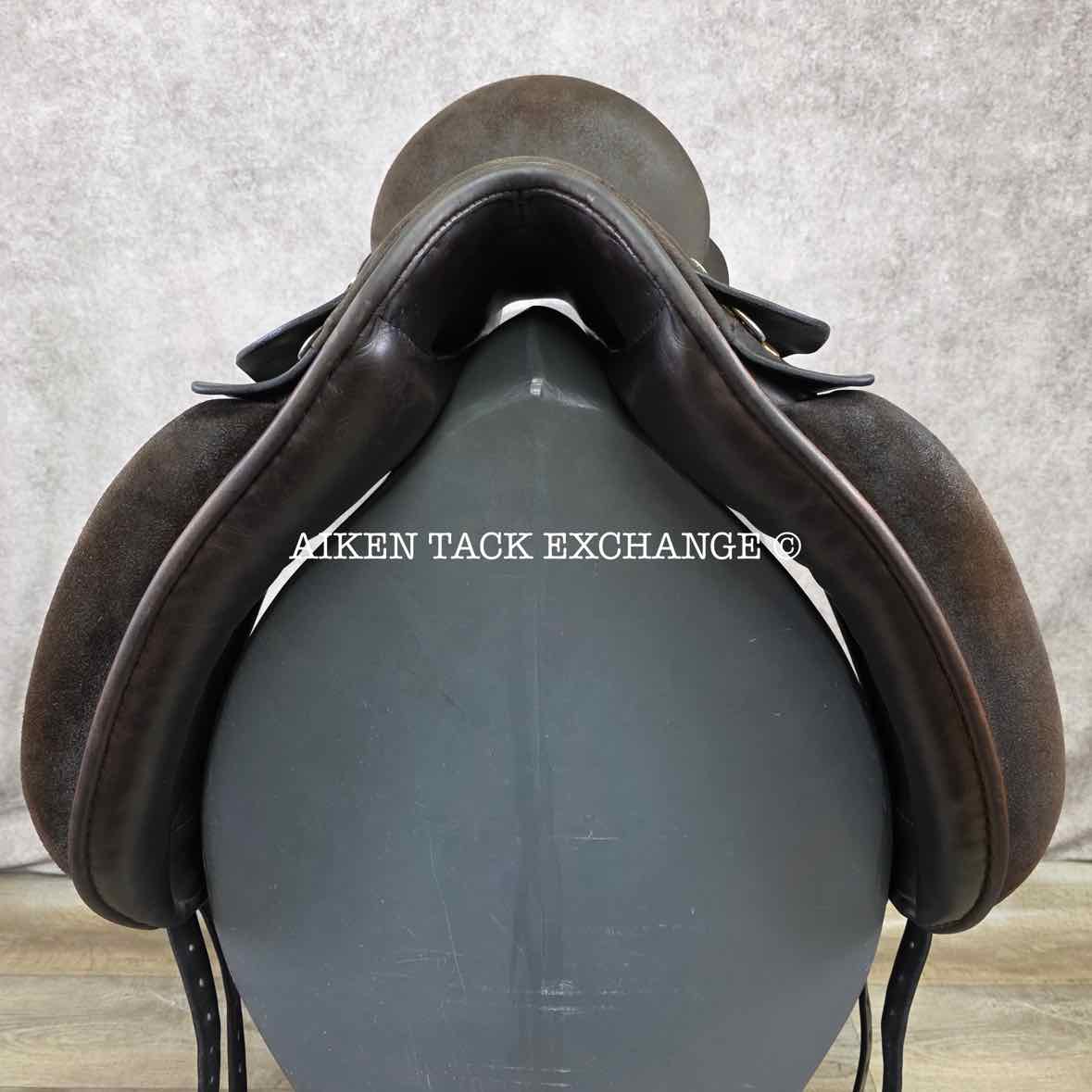 2004 Black Country Vinici Monoflap Dressage Saddle, 17.5" Seat, MW/W Tree, Wool Flocked Panels
