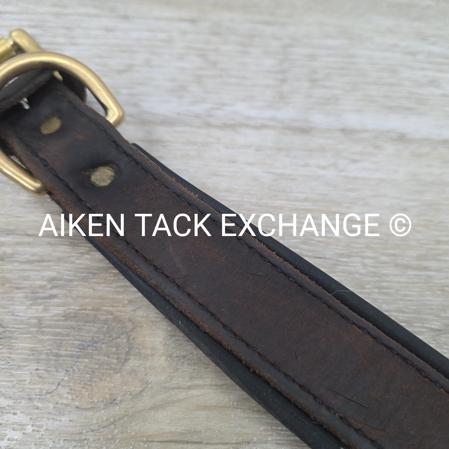 Heavy Duty Leather Padded Dog Collar, 18-22" (has blemishes)