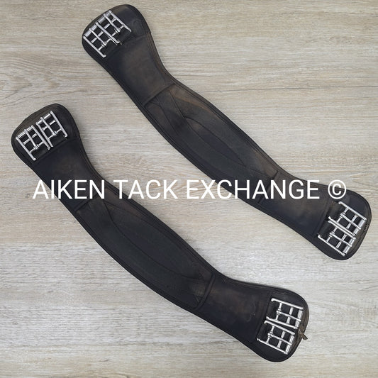 BARGAIN BUNDLE: 2 Ovation Gel Body Form Dressage Girths, Black, 22"