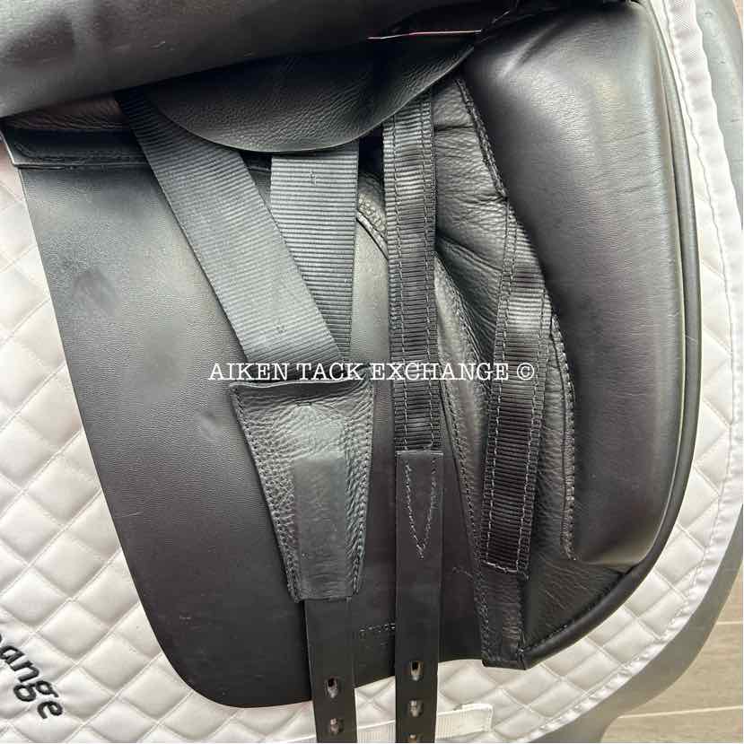 **SOLD** 2020 Black Country Eloquence Dressage Saddle, 18.5" Seat, Medium Wide Tree, Wool Flocked Panels