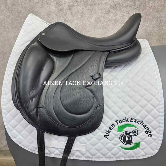 2016 Antares Cadence Monoflap Dressage Saddle, 17" Seat, 1N Flap - Short, M/MW Tree, Foam Panels, Full Buffalo Leather