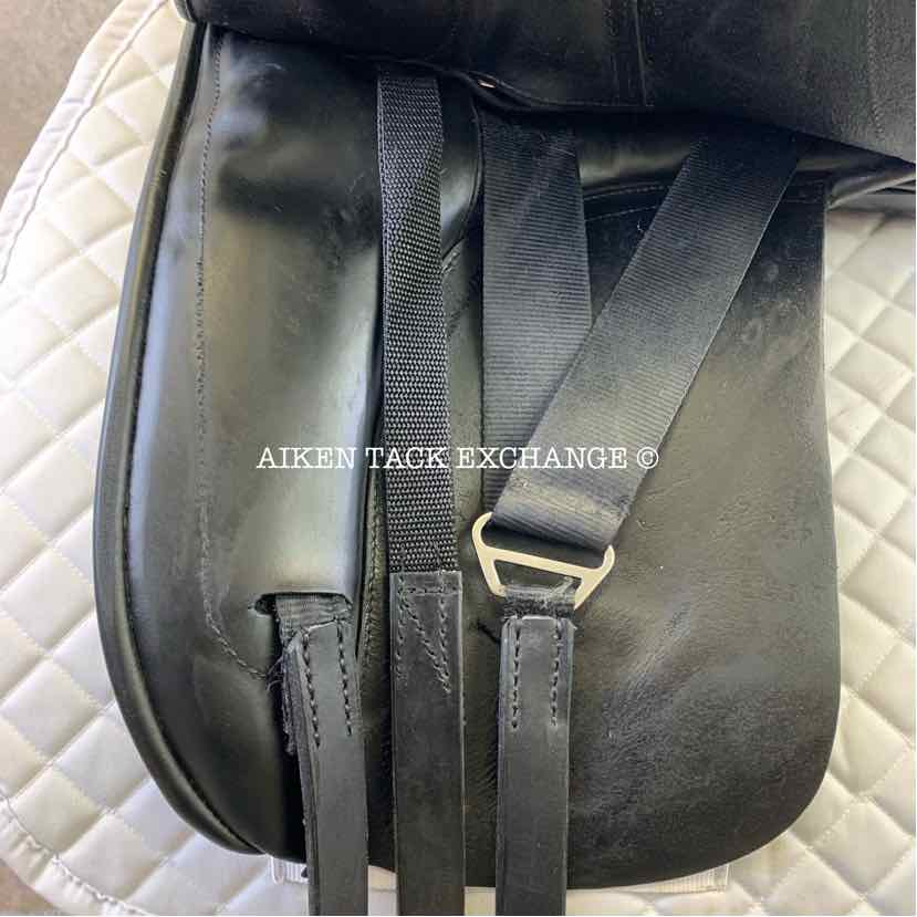 2008 Custom Saddlery Wolfgang Solo Dressage Saddle, 17.5" Seat, Adjustable Tree, Wool Flocked Panels, Buffalo Leather