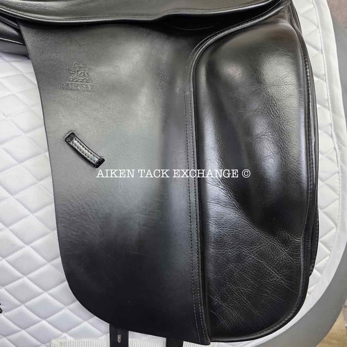 **SOLD** 2019 Fairfax Classic Cupped Flap Dressage Saddle, 17" Seat, Adjustable Tree - Changeable Gullet, Wool Flocked Panels