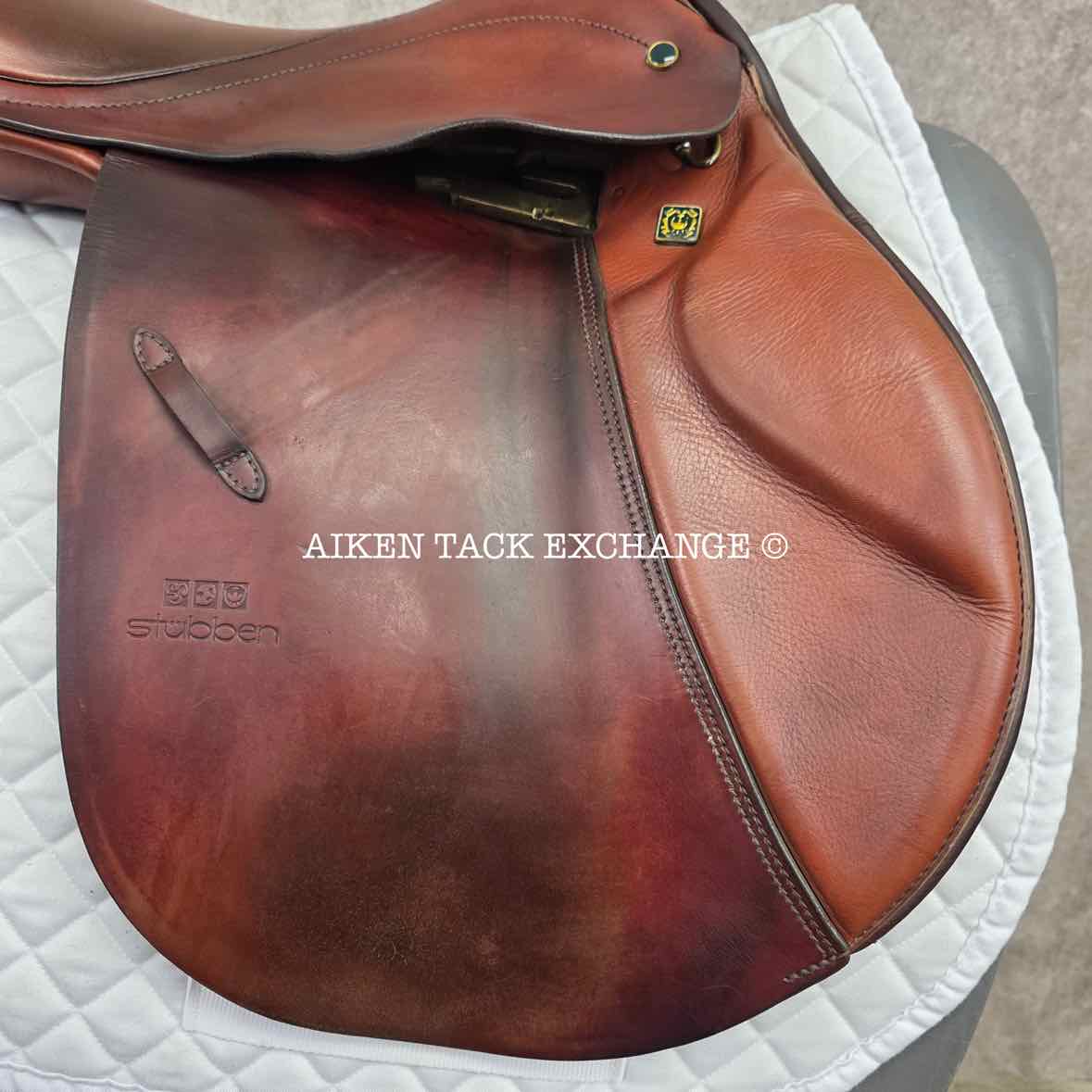 Stubben Edelweiss CS Close Contact Jump Saddle, 17" Seat, 31cm Tree - MW, Wool Flocked Panels