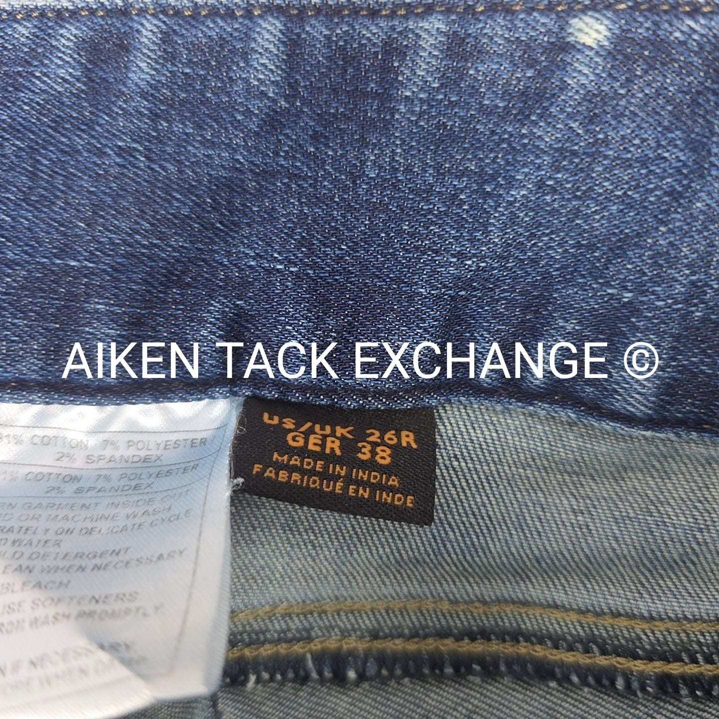 Ariat Denim Knee Patch Breeches, Size 26 R