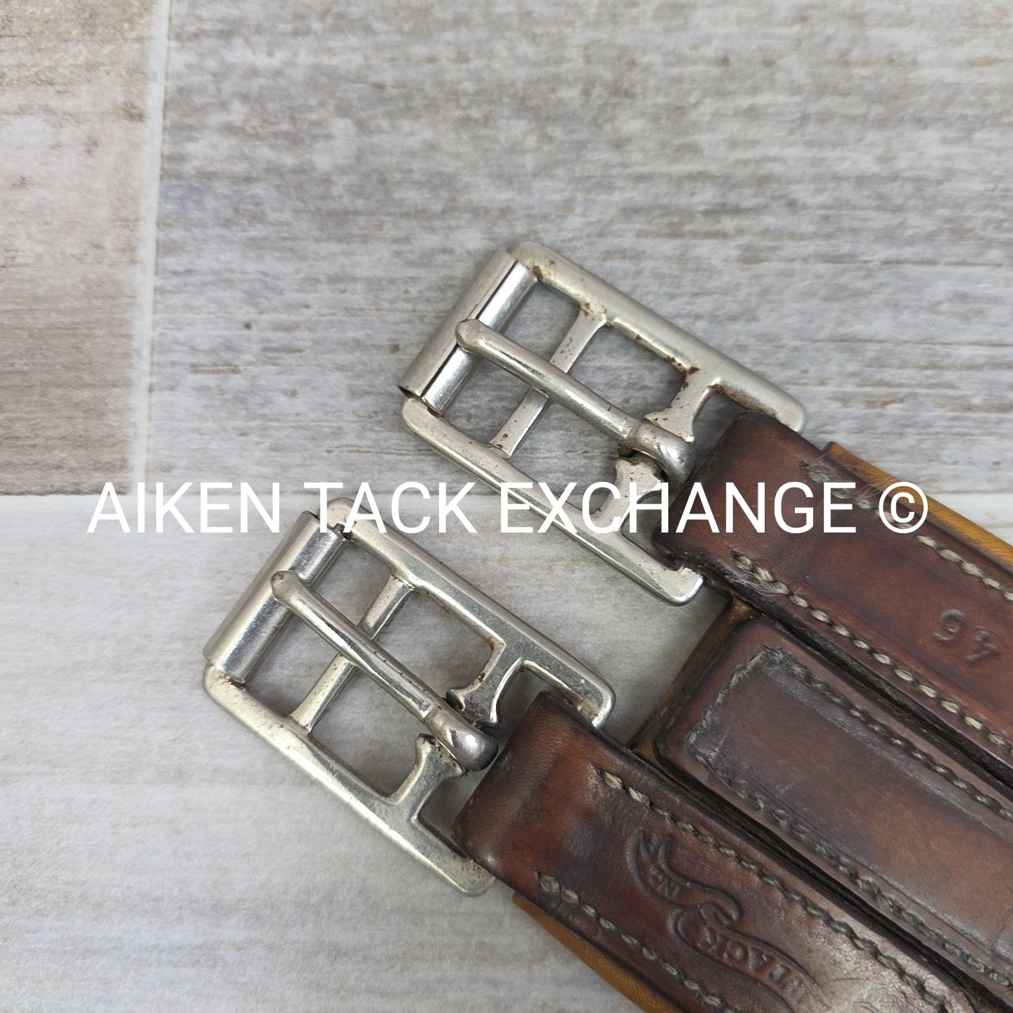 Mortack Girth with Double Elastic, Brown, 46"