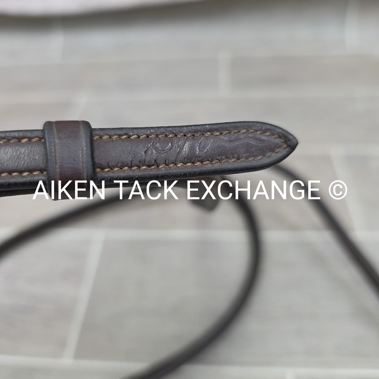 Dy'on Plain Square Raised Standing Martingale, Brown, Size Full
