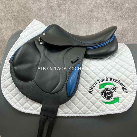 2017 Devoucoux Chiberta S Monoflap Jump Saddle, 16.5" Seat, 0A Flap, Medium Wide Tree, D3D Panels, Full Buffalo Leather
