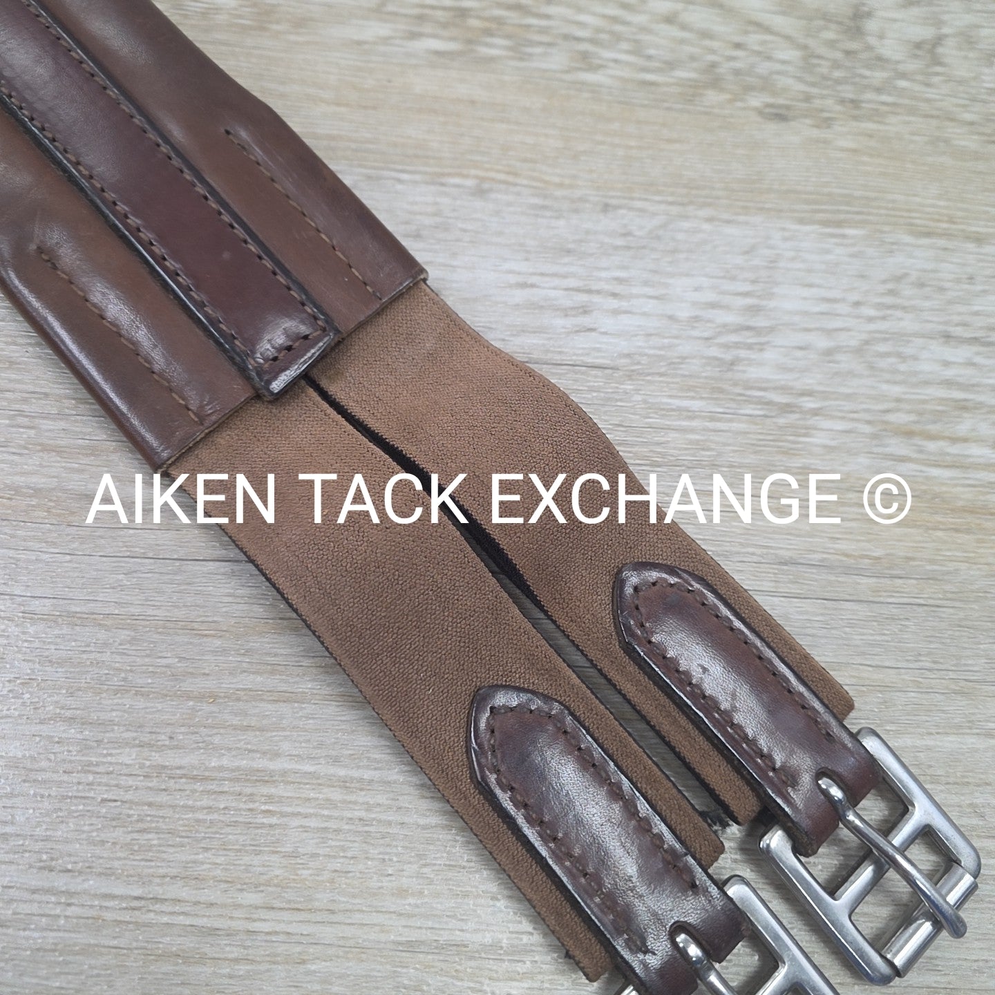 Leather Girth w/ Double Elastic, Size 64"