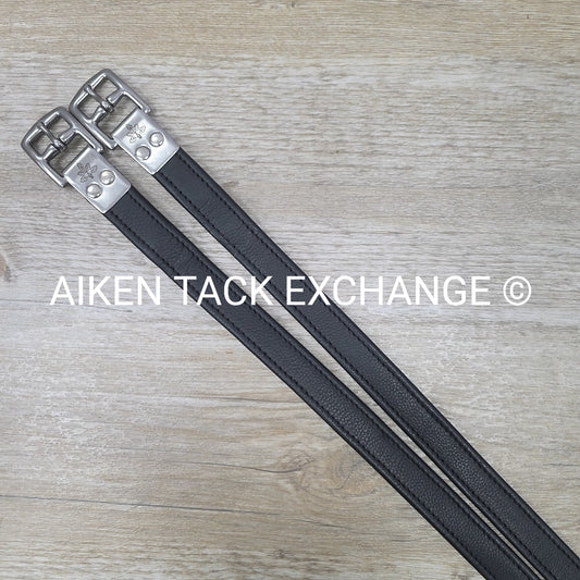 KL Select Black Oak Stirrup Leathers, Black, 63"