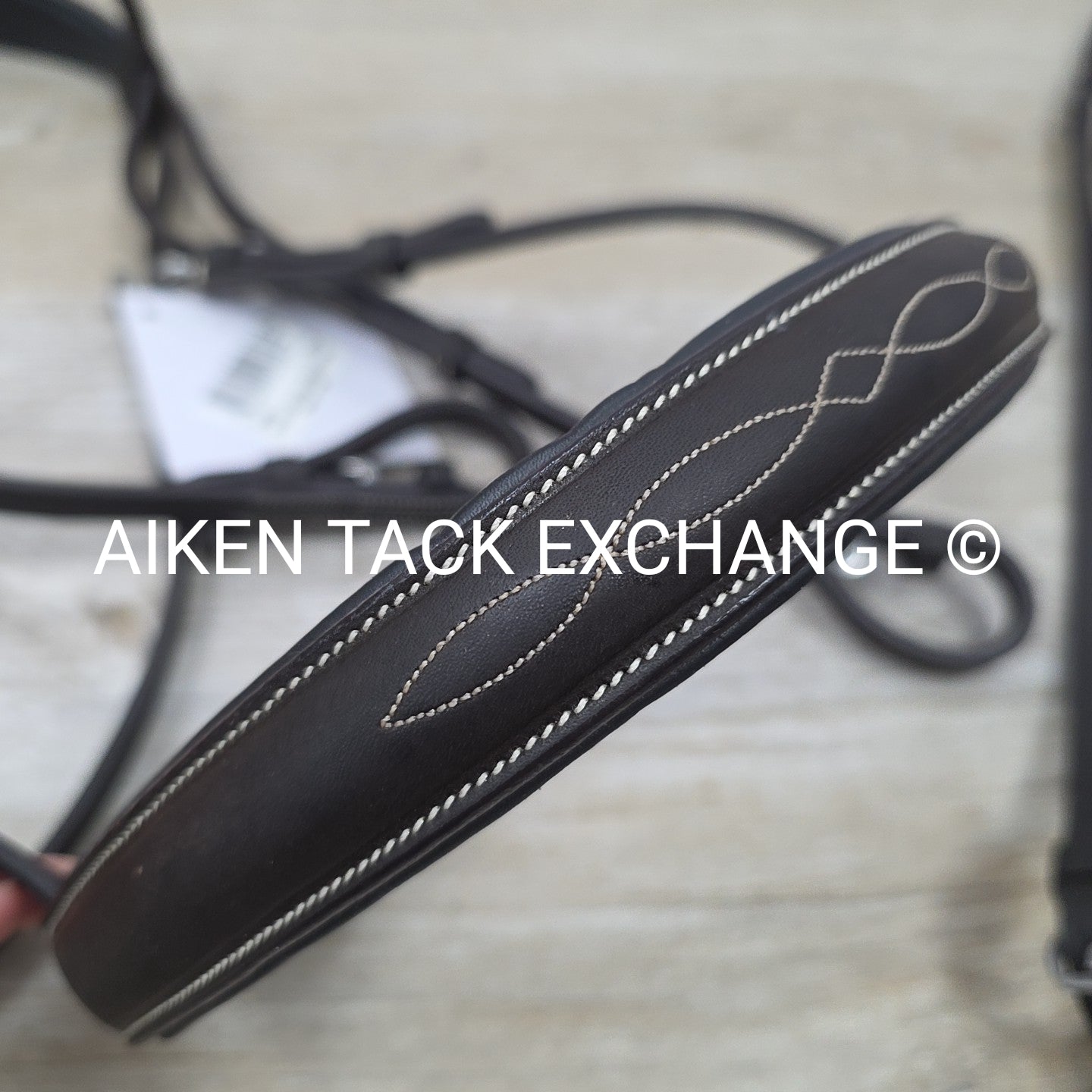 Ovation ATS Raised Fancy Stitched Bridle with Matching Reins, Brown, Size Full