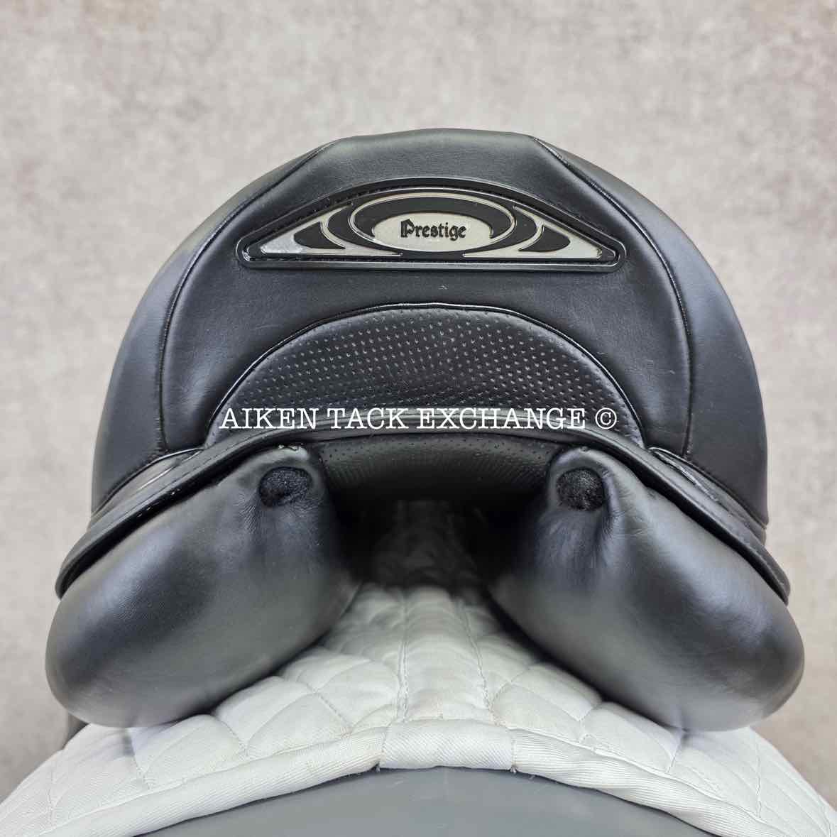 2016 Prestige X-Helen K Monoflap Dressage Saddle, 18" Seat, 35 Tree - MW/W, Wool Flocked Panels