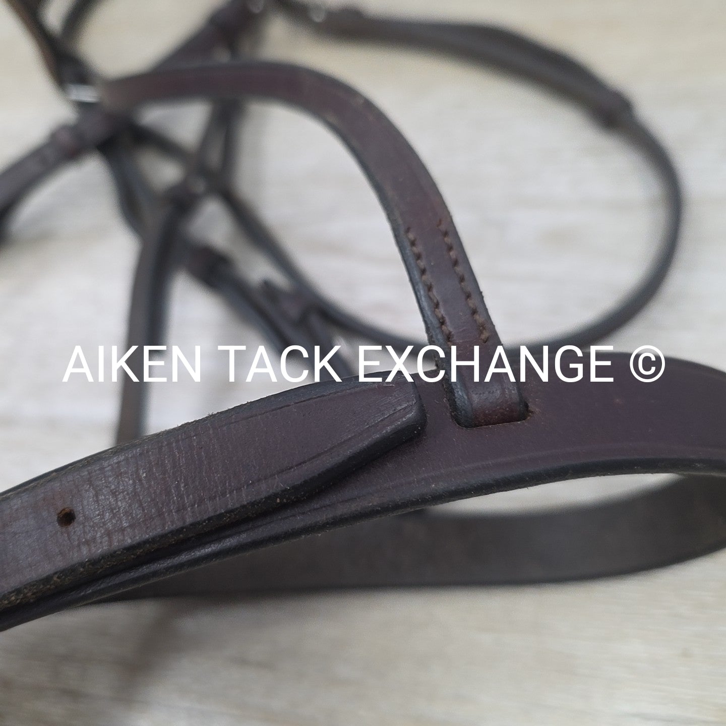 Flat Hunt Bridle with Matching Laced Reins, Brown, Size Cob