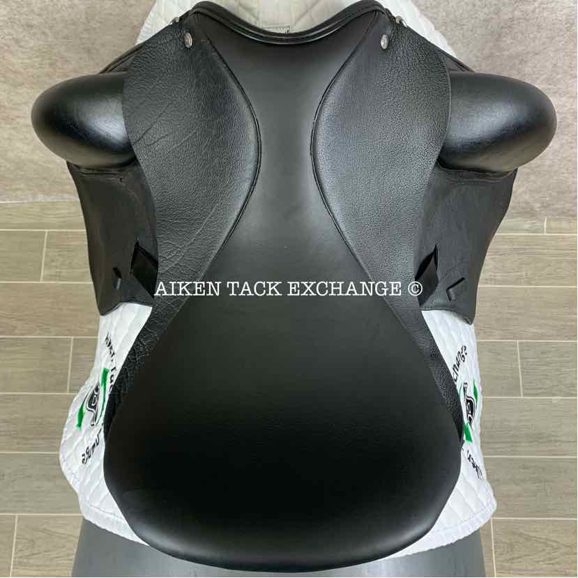 2016 Custom Saddlery Wolfgang Matrix Monoflap Dressage Saddle, 17.5” Seat, Adjustable Tree, Wool Flocked Panels