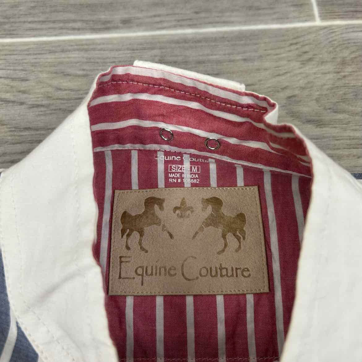 Equine Couture Ascot Long Sleeve Show Shirt, Size Medium