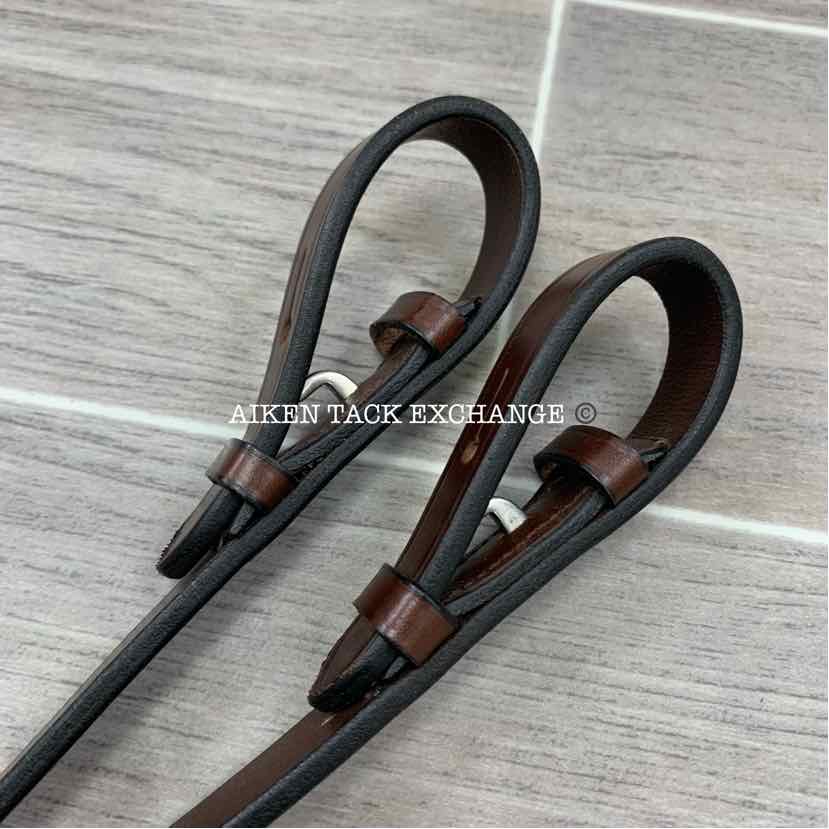 KL Select Red Barn Special Grip Reins (No Stops), Brown, Size Full - 54"
