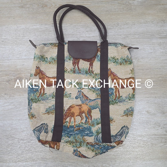 Equestrian Print Tote Bag