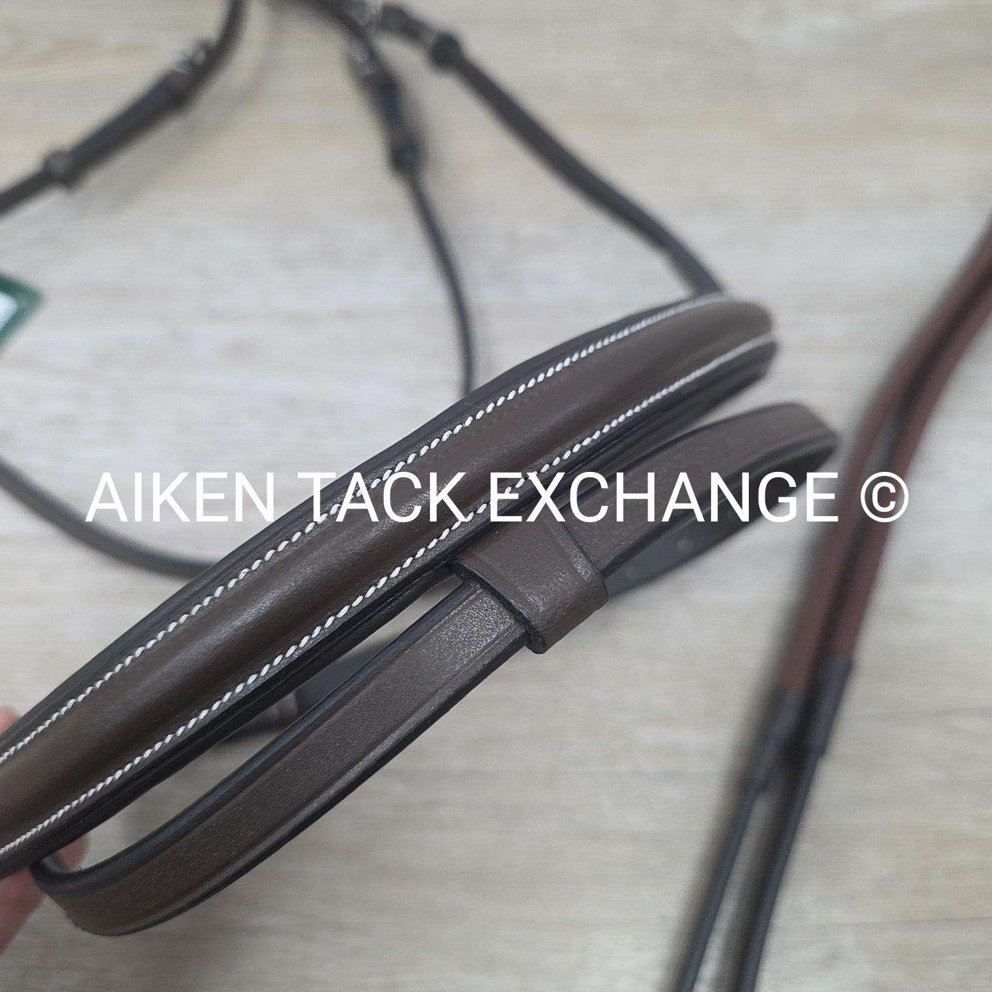 HDR Pro Mono Crown Flash Bridle with Rubber Reins, Havana, Oversize