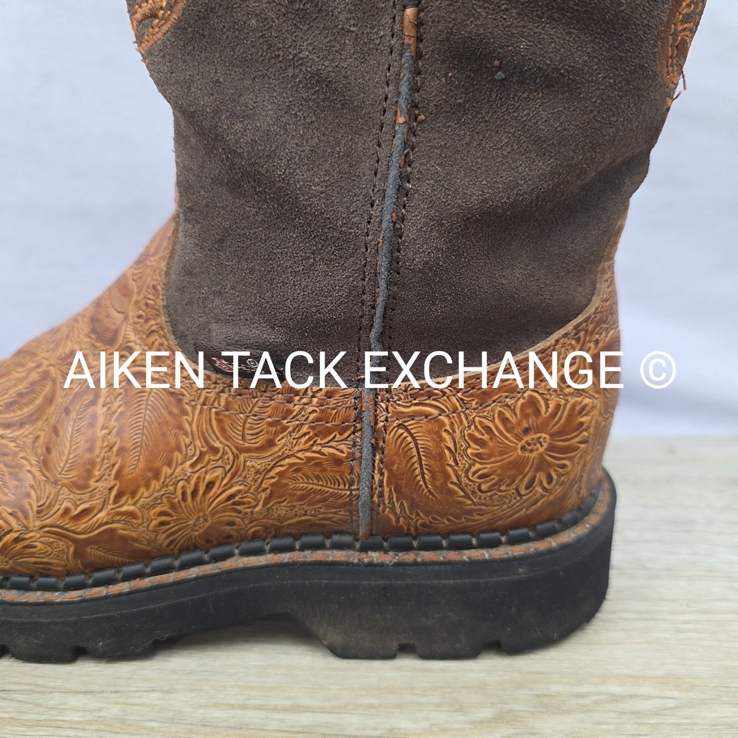 Justin Gyspy Embossed Steel Toe Boots, Women's 6.5