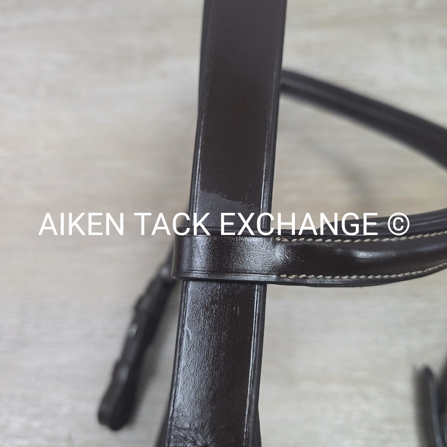 Collegiate Fancy Stitch Bridle with Laced Reins, Brown, Size Full