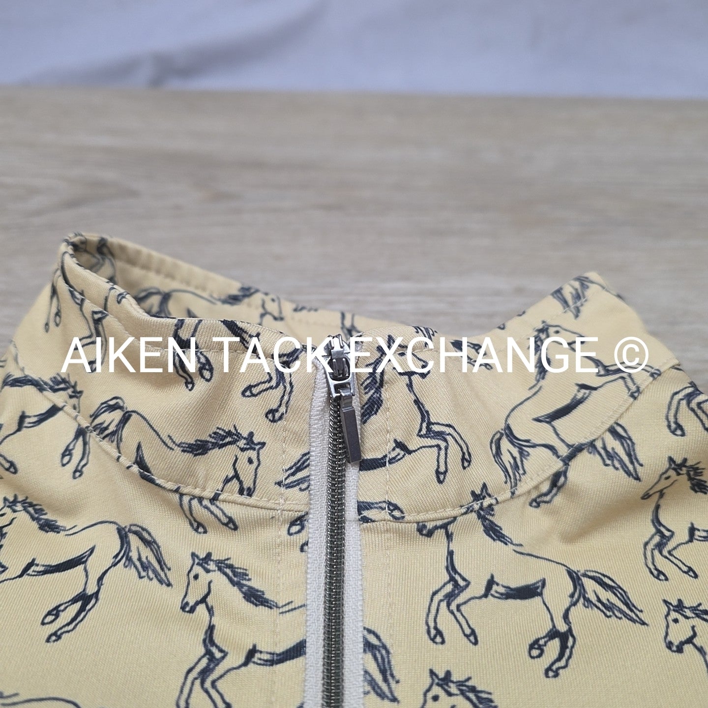 FITS Long Sleeve Winter Tech Shirt, Midnight Navy Horses, Women's Small