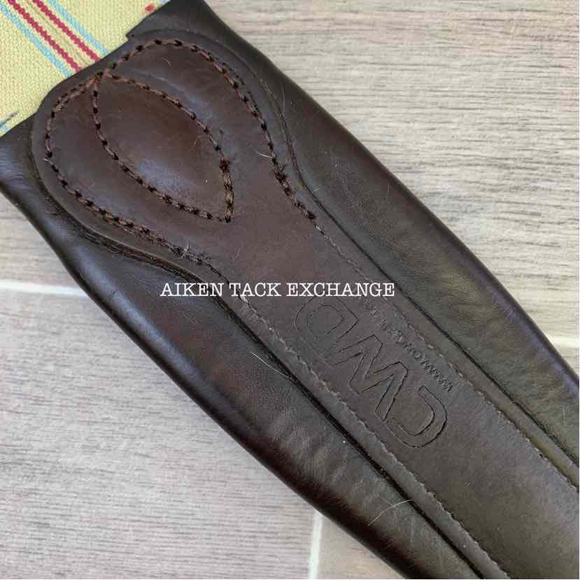 CWD Hunter Classic Leather Girth with Double End Elastic, Brown, 50"