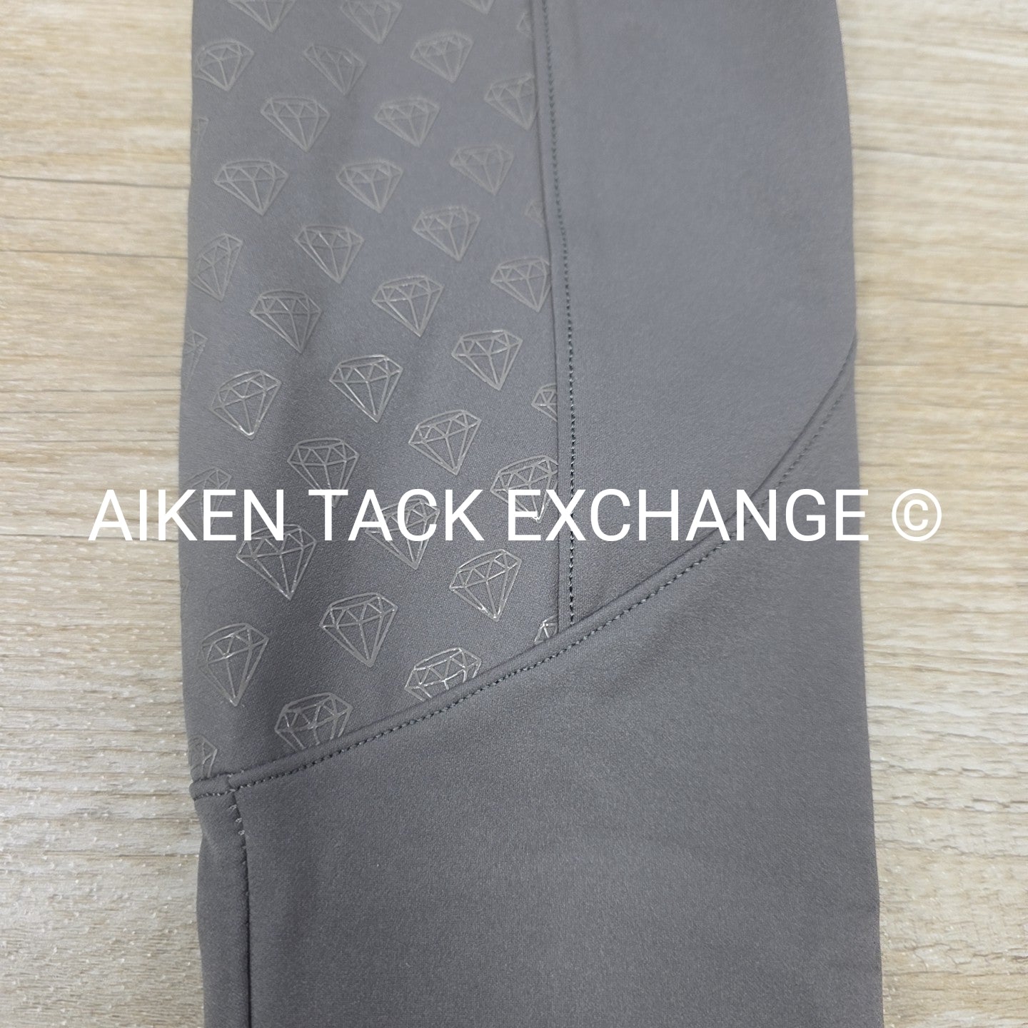 CAS Diamond Silicone Full Seat Compression Breeches, Grey, Size Small