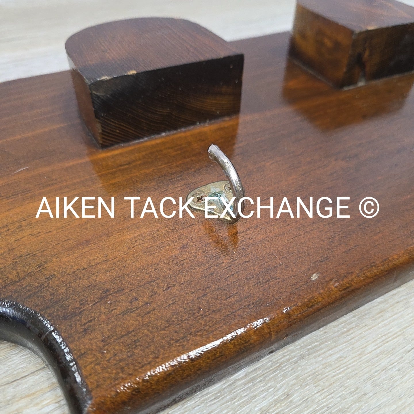 Hanging Wood Bridle Rack, Holds 3