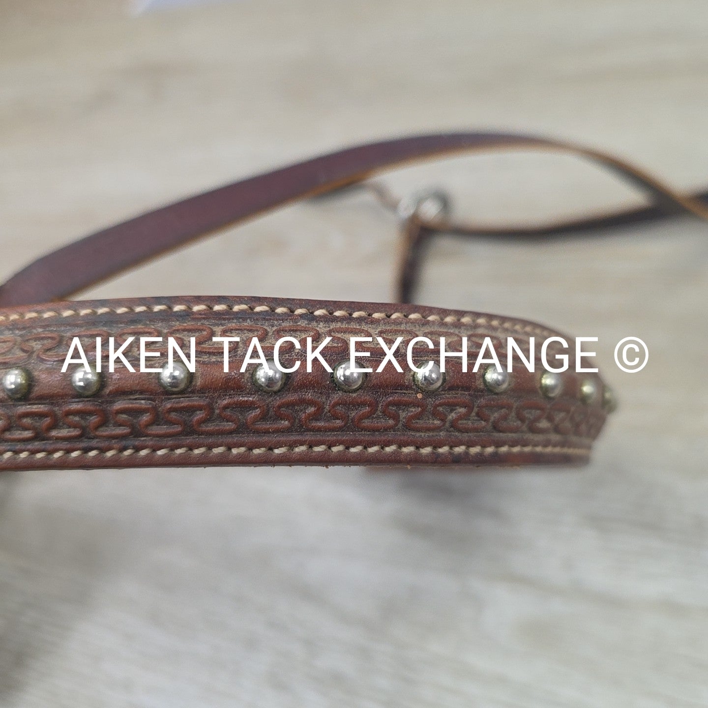 Martin Saddlery Leather Covered Rope Tie Down Noseband