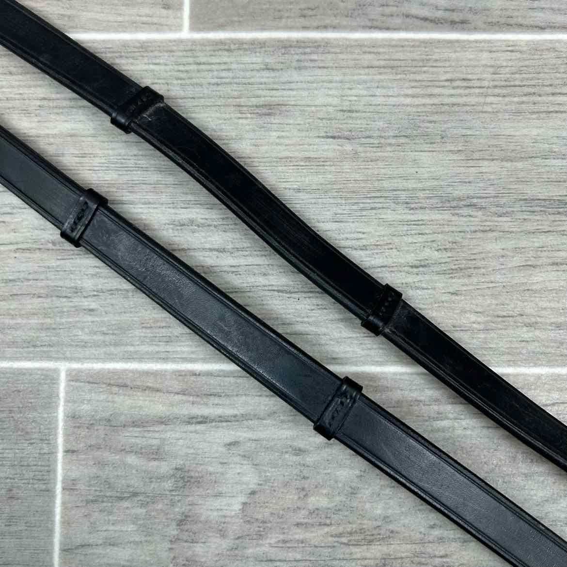 Passier & Sohn Reins with Leather Hand Grips, Black, 55"
