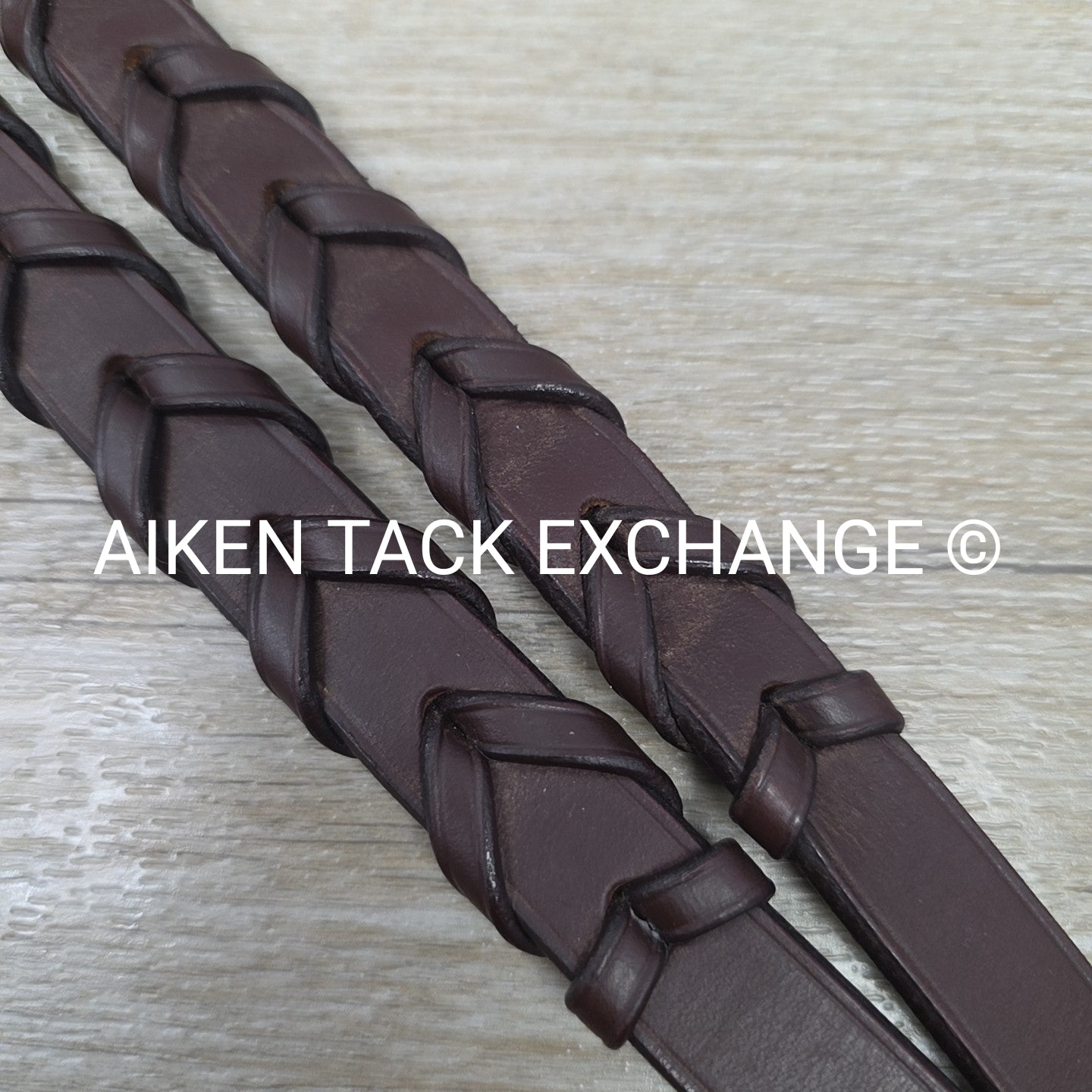 Plain Laced Reins, Brown, 55"