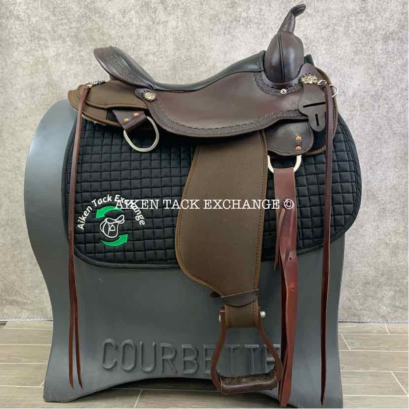 **SOLD** 2022 Circle Y High Horse 6914 Diasetta Cordura Trail Western Saddle, 17" Seat, Wide Tree - Full QH Bars