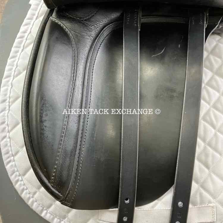 Centaur by Michael Stokes Dressage Saddle, 17.5" Seat, Short Flap, Medium Tree, Wool Flocked Panels
