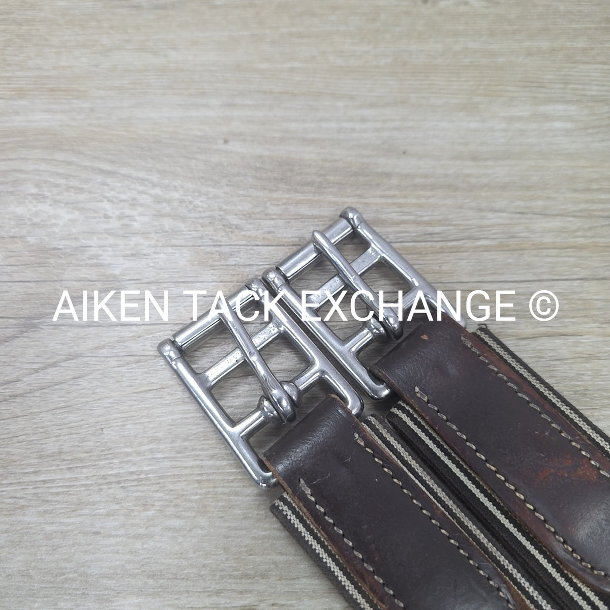 Contour Double End Elastic Girth, Brown, 52"