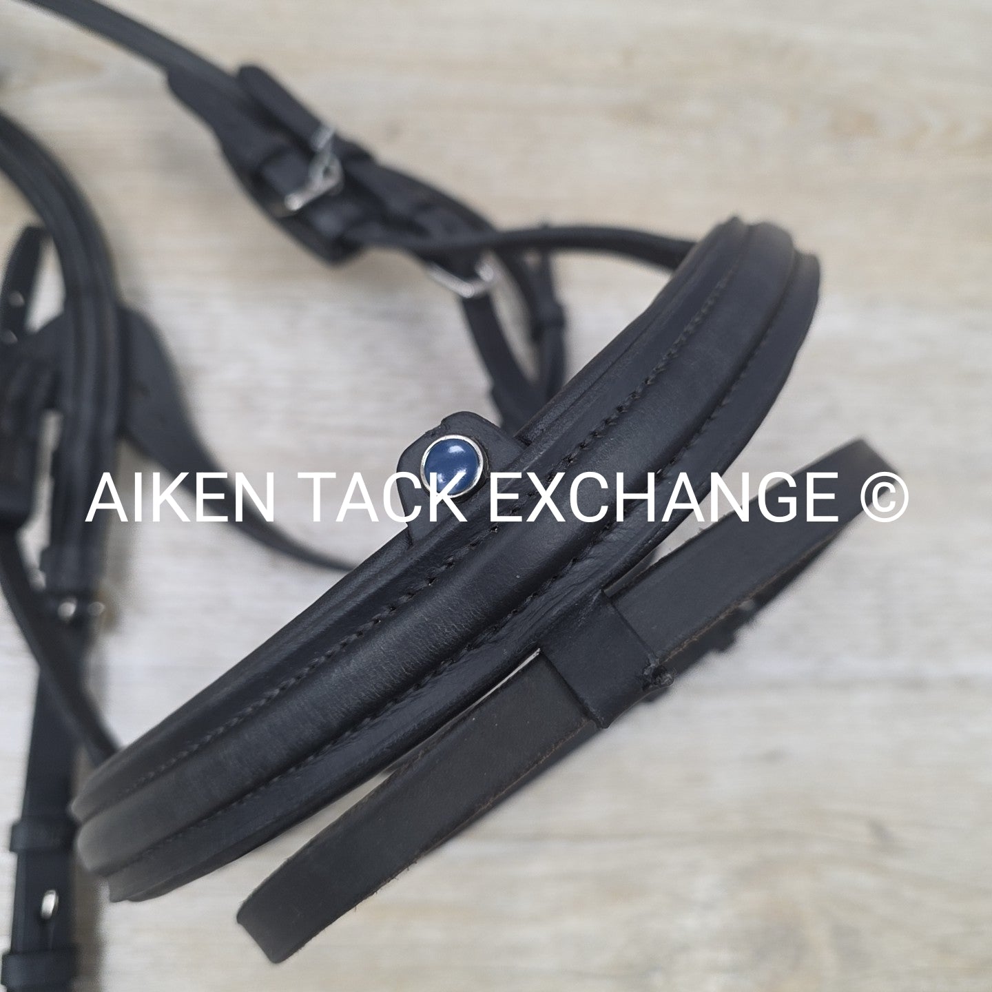 Stubben Freedom Bridle with Leather Grip Reins, Black, Size Full