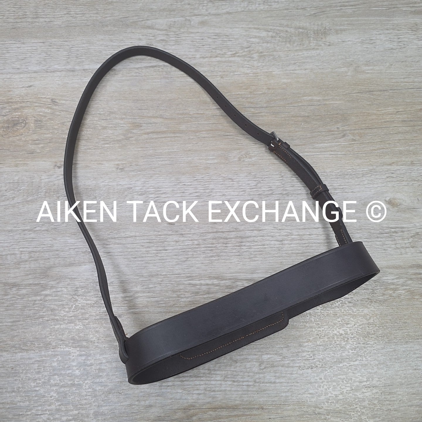 Bobby's English Tack Flat Hunt Noseband, Brown, Size Full