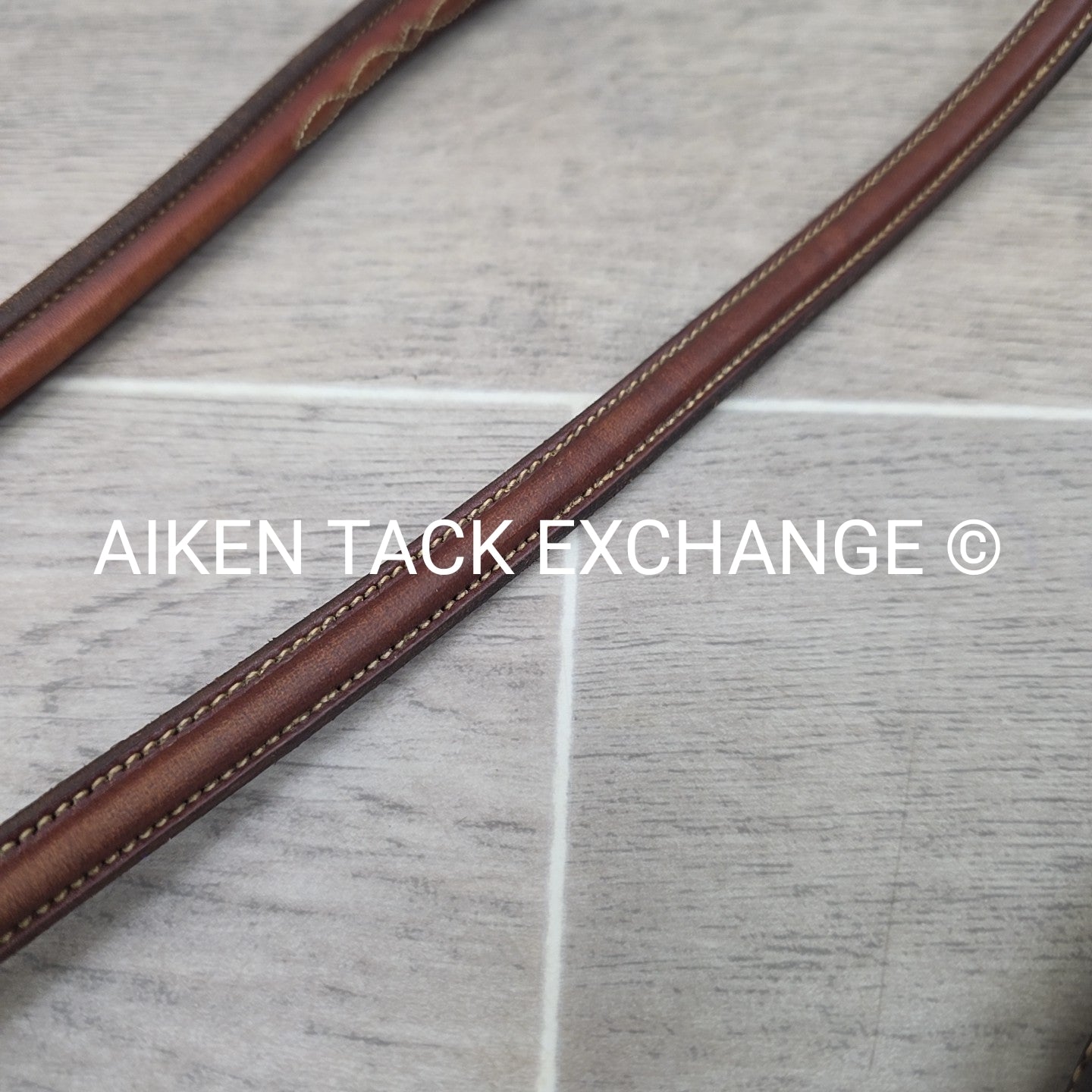 Edgewood Square Raised Fancy Stitched Standing Martingale, Brown, Oversize