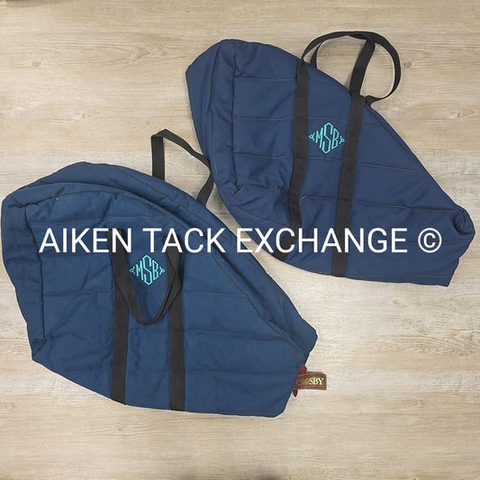 BARGAIN BUNDLE: 2 Padded English Saddle Carriers (custom embroidery)