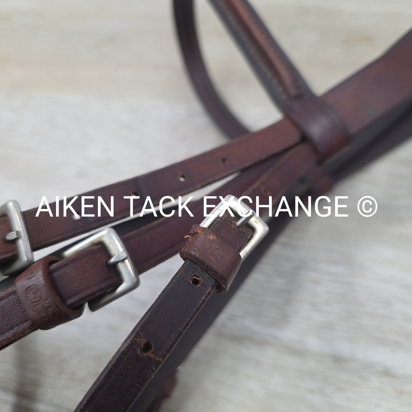 Stubben Bridle with Laced Reins, Brown, Size Full (has damage)