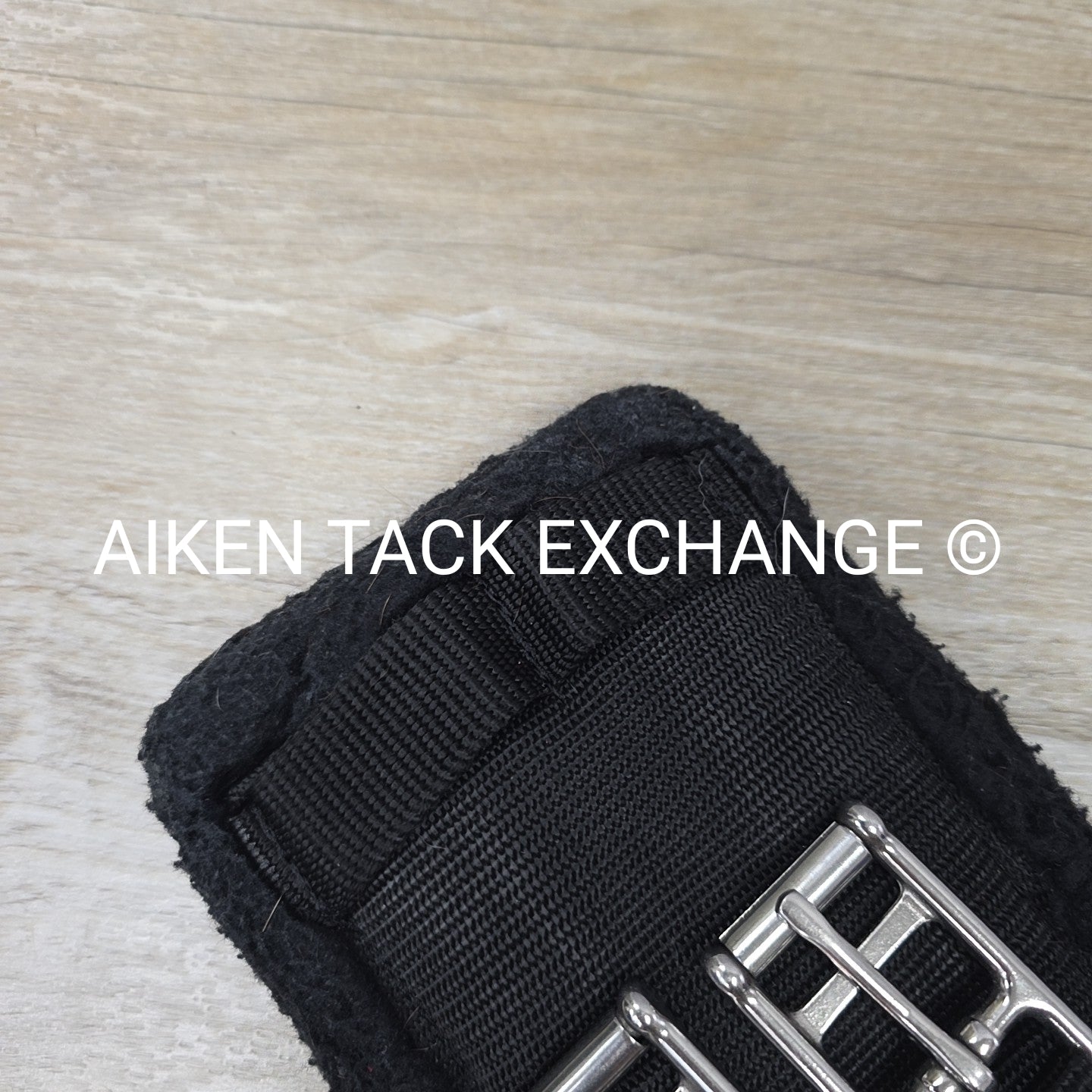 Fleece Dressage Girth with Double Elastic, Black, 30"